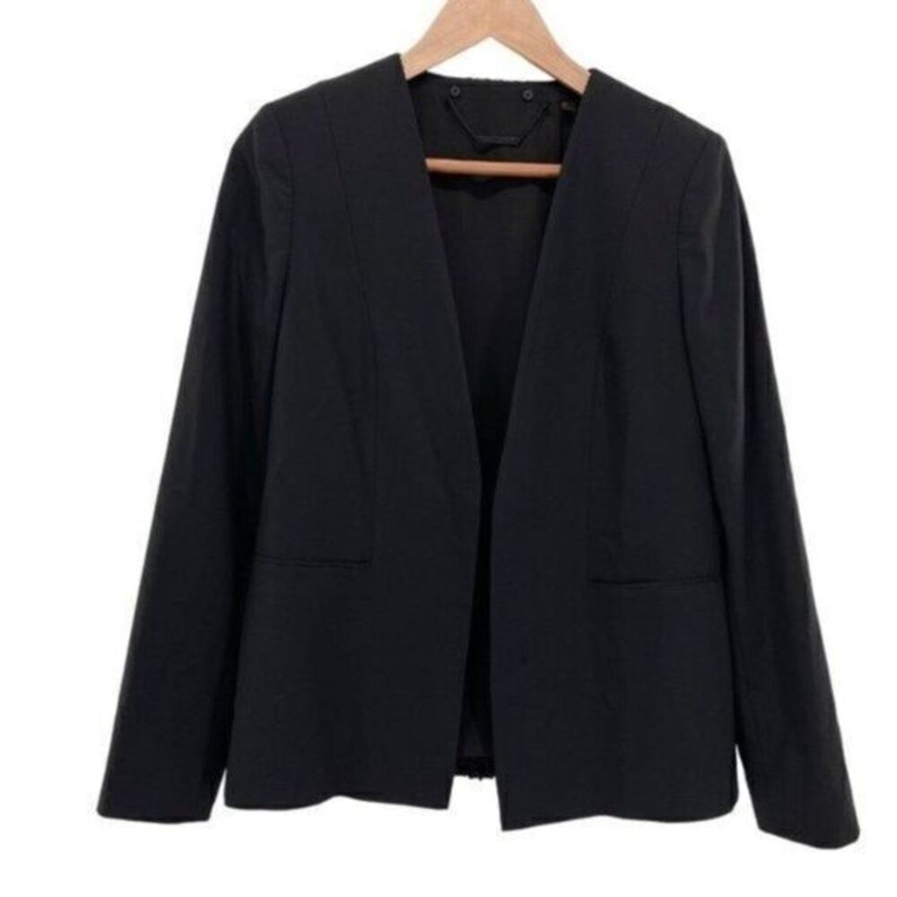 Elie Tahari Black Eyelet Blazer Jacket